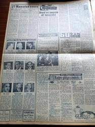 Vatan Gazetesi - 19 Ocak 1961 - Ahmet Emin Yalman Köşe Yazısı - Ernest Hemingway İyileşiyor - Karakışın Aniden Bastırması Şehirlerde Hayatı Felce Uğrattı - İstanbul'da Kar Manzarası - Amerikan Başkanı Eisenhower Yerini Kennedy'e Bırakıyor -  Yassıada'da Üç Davaya Bakıyor - Diyarbakır'da Bir Üniversite Tesisi İstendi - Aziz Nesin'in Romanı Kağnı Gölgesindeki İt Yazı Dizisi - Temsilciler Meclisi Üyelerini Tanıtıyoruz -  Bülent Ecevit - Vahit Turhan - Mazhar Özkol - 55'ler Ve Ötesi Röportaj Mesut Özdemir Yazı Dizisi - Emil Galip Sandalcı Köşe Yazısı - Hoş Memo Karikatür - 150 Yılın Hikayesi Osmanlı İmparatorluğunda Batılılaşma Cereyanı Yazan Enis Tahsin Til Yazı Dizisi -  Basın Yayın Genel Müdürü Bekir Tünay - Haftanın Filmleri - Taş Devri Çizen Mıstık - Tonton Agah Çizgi Roman Sade Yalçın - Galatasaray'a Transfer Olan Ayhan Elmastaşoğlu Lisans Alıyor - Voleybolda İstanbul Kız Lisesi Şampiyon Oldu - Fenerbahçe'de Yarınki Tarihî Toplantı - Dünya Ağır Siklet Boks Şampiyonu Patterson