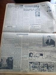 Vatan Gazetesi - 19 Ocak 1961 - Ahmet Emin Yalman Köşe Yazısı - Ernest Hemingway İyileşiyor - Karakışın Aniden Bastırması Şehirlerde Hayatı Felce Uğrattı - İstanbul'da Kar Manzarası - Amerikan Başkanı Eisenhower Yerini Kennedy'e Bırakıyor -  Yassıada'da Üç Davaya Bakıyor - Diyarbakır'da Bir Üniversite Tesisi İstendi - Aziz Nesin'in Romanı Kağnı Gölgesindeki İt Yazı Dizisi - Temsilciler Meclisi Üyelerini Tanıtıyoruz -  Bülent Ecevit - Vahit Turhan - Mazhar Özkol - 55'ler Ve Ötesi Röportaj Mesut Özdemir Yazı Dizisi - Emil Galip Sandalcı Köşe Yazısı - Hoş Memo Karikatür - 150 Yılın Hikayesi Osmanlı İmparatorluğunda Batılılaşma Cereyanı Yazan Enis Tahsin Til Yazı Dizisi -  Basın Yayın Genel Müdürü Bekir Tünay - Haftanın Filmleri - Taş Devri Çizen Mıstık - Tonton Agah Çizgi Roman Sade Yalçın - Galatasaray'a Transfer Olan Ayhan Elmastaşoğlu Lisans Alıyor - Voleybolda İstanbul Kız Lisesi Şampiyon Oldu - Fenerbahçe'de Yarınki Tarihî Toplantı - Dünya Ağır Siklet Boks Şampiyonu Patterson