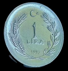 1982  1 Lira Çil Aliminyum 1.10g Nadir yıl