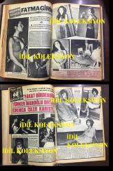 Pazar Haftalık Aktüalite Sinema Tiyatro Müzik ve Magazin Dergisi 1974 YILINDAN SIRASIYLA TEK CİLT İÇİNE YERLEŞTİRİLMİŞ TOPLAM 26 SAYI - ÖZEL CİLTLİ - FİLİZ AKIN - HÜLYA KOÇYİĞİT - FATMA GİRİK - TÜRKAN ŞORAY - CÜNEYT ARKIN - SEYYAL TANER - KADİR İNANIR - ARZU OKAY - BAHAR ERDENİZ - AYHAN IŞIK - SEVDA FERDAĞ - TAMER YİĞİT - BELGİN DORUK - EKREM BORA - SELMA GÜNERİ - FİKRET HAKAN - SADRİ ALIŞIK - NEBAHAT ÇEHRE - EDİZ HUN - ORHAN GENCEBAY - MİNE MUTLU - KARTAL TİBET - NAZAN ŞORAY - YILMAZ GÜNEY -- GÖKSEL ARSOY - FERİ CANSEL - İZZET GÜNAY - İZZET GÜNAY - TANJU GÜRSU - GÖNÜL YAZAR - KARTAL TİBET - FATMA GİRİK - SEVDA FERDAĞ - AJDA PEKKAN - ZEKİ MÜREN - EDİZ HUN - ENGİN ÇAĞLAR - ZEKİ MÜREN   - MİNE MUTLU  - MURAT SOYDAN - SALİH GÜNEY - PAKİZE SUDA - ÖZDEN YÜCE - ZEYNEP AKSU - GÜLİSTAN OKAN - PİRAYE UZUN - NEŞE KARABÖCEK - FERİ CANSEL - GAMZE ÖZ - FÜSUN ÖNAL - GÜLŞEN BUBİKOĞLU - BELGİN DORUK - MELEK GÖRGÜN - LEYLA SAYAR - MERAL ZEREN - ARZU OKAY - GÜNDÜZ GEDİKOĞLU - TORUMTAY OKTAY -İSMET MENGÜ