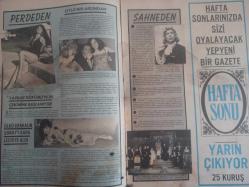 Pazar Haftalık Aktüalite Sinema Tiyatro Müzik ve Magazin Dergisi - 4 Şubat 1967 - Sayı:541 - Gönül Yazar - Mine Soley - ''soyunmak sanattır'' - Atilla Manizade - Ülkü Erakalın Türkan Şoray'ı listeye aldı - Set Çamaşır Tozu deterjan reklamı - Gönül Evleniyor - Şimdi sıra Sevda Ferdağ'ya geldi - Semiramis Pekkan ve yıldızınız - Hanımlar sizin için - Zeynep Berk - Dönme Dolap - Selda Alkor - Tanju Gürsu - Figen Say - Salih Güney - Hülya Koçyiğit - Yılın adamı evlendi - Nebahat Çehre fotoğraf ve haberi - Tam Takım Dergi