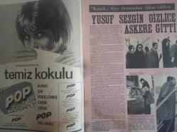 Pazar Haftalık Aktüalite Sinema Tiyatro Müzik ve Magazin Dergisi - 4 Mart 1967 - Sayı:545 - Eva Andersen - Nilüfer Aydan - Sıcağı sıcağına... - Gülbin Eray - Nilüfer Aydan - Güven Erte - Gülsün Kamu - Altan Erbulak - Faşing yerli sinemada - POP Deterjan Reklamı - Yusuf Sezgin gizlice askere gitti - Beş aydır sevişiyor ve susuyorlardı sonunda konuştular - Ediz Hun - Sema Özcan - Turist Eva önce striptizci sonra da film yıldızı oldu - Yerli Bond'un yeni sevgilisi Dursune Şirin - Hanımlar Sizin İçin-  Zeynep Berk - Zayıflatıcı Banyo - Feridun Çölgeçen Türkan Şoray'ın Falına Bakıyor - Patrica Carli - Orhan Günşiray kulübünden memnun - Ev arıyorlar - Alev Oraloğlu - Öztürk Serengil - ''Gizli Aşk'' ortaya çıkınca Nilüfer Aydan açıkladı fotoğraf ve haberi - Tam Takım Dergi