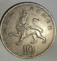 İNGİLTERE 1970  10 PENCE