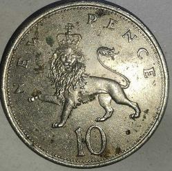 İNGİLTERE 1975  10 PENCE