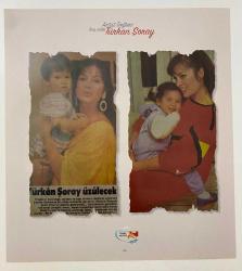 TÜRKAN ŞORAY FOTOĞRAFLI DERGİ SAYFASI 31 x 28 cm EBADINDA (TEK YAPRAK)