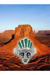 Fox Kabilesi kızılderili yüzük Malahite