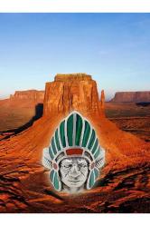 Kızılderili gümüş şef Yüzük Corvette Malahite