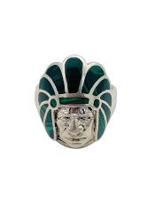 Kızılderili gümüş Yüzük Cheyenne Malahite