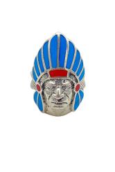 Kızılderili gümüş şef Yüzük Corvette Turkuaz