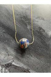 Dünya Senin Doğal Taşlı Gümüş Kolye