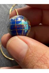 Dünya Senin Doğal Taşlı Gümüş Kolye