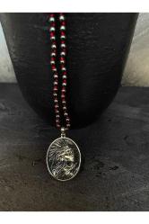 Amazon Savaşçısı Hematit Taşlı Gümüş Kolye