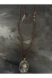 Amazon Savaşçısı Hematit Taşlı Gümüş Kolye