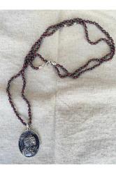 Amazon Savaşçısı Hematit Taşlı Gümüş Kolye