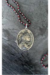 Amazon Savaşçısı Hematit Taşlı Gümüş Kolye