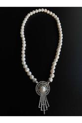 Sabah Güneşi İncili gümüş Gerdanlık Kolye