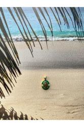 Oval Mineli Labradorit Taşlı Gümüş Kolye