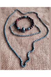 Kızıl Savaşçı Gümüş Erkek Miğfer Bileklik