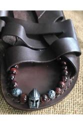 Kızıl Savaşçı Gümüş Erkek Miğfer Bileklik