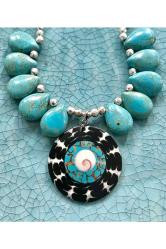 Turkuaz Gümüş Sarmal Kolye