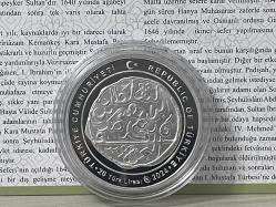 2024 - Sultan İbrahim - Osmanlı Padişahları Serisi No: 18 - Darphane Sertifikalı Gümüş Hatıra Para - Çil kondisyon