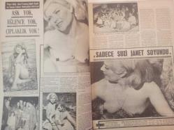 Pazar Haftalık Aktüalite Sinema Tiyatro Müzik ve Magazin Dergisi - 5 Haziran 1970 - Sayı:715 - Fatma Karanfil - Gülsüm Kamu - Fatma Karanfil, Oya Peri, Gülgün Erdem donuk festivale renk veriyorlardı - Ünal Tolunay - Agah Özgüç - Tuncer Cebeci - Suzi Janet soyundu - Acarsoy buzdolabı reklamı - Yıldırım Gencer'in mahpusluğu Aynur Akarsu'nun canına tak dedi - Tijen Par - Hülya Darcan - Karper Peynir reklamı - Filmciler Nevin Nuray'ın peşinden koşuyor - Ünsel Aybek - Sevda Ferdağ sinemayı bırakınca evlenecek - Sadri Alışık - Yusuf Sezgin - Super Job Traş Makinesi reklamı - Fikret Hakan bu sefer iyice ümitli - Cüneyt Arkın'ı nişanlısı bir dakika bile yalnız bırakmıyor - Betül Işıl - Piraye Uzun - Orhan Kapkı - Erdoğan Tokatlı - Erdoğan Tokatlı - Nihat Akın - Piraye Uzun - Orhan Kapkı - Zuhal Aktan - Sommie Bouldin - Doctor Renaud Krem Reklamı fotoğraf ve haberi - Tam Takım Dergi