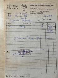 FOTOKOPİ FATURASI - 26 HAZİRAN 1989 - YÖNTEM TİCARET - BEYOĞLU, İSTANBUL - OSMAN FAHİR SEDEN, O.F.S. PRODÜKSİYON - BEYOĞLU, İSTANBUL - ISLAK İMZALI, KAŞELİ - 21 x 29 cm EBATLI ORİJİNAL FATURA