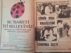 Pazar Haftalık Aktüalite Sinema Tiyatro Müzik ve Magazin Dergisi - 3 Temmuz 1970 - Sayı:719 - Nazan Şoray - Zeynep Tedü - Çirkın Kral kraliçesini sonunda seçti - Yılmaz Güney - Alaaddin Alpay - Fatoş Süleymangil - Ekrem Bora - Halit Refiğ - Piraye Uzun - Dündar Kılıç - Sami Tunç - Northern Electric Telefon Reklamı - Filiz Akın bir karakolu dağıttı - Filiz Akın - Necdet Tosun - Kartal Tibet - Sami Hazinses - Arçelik Buzdolabı Reklamı - Selma Güneri annelik için hazırlık yapıyor - Yusuf Sezgin - şirketler kayıp Seyyal Taner'i harıl harıl arıyor! - Nebahat Çehre bir hafta sonra yine Demir Karahan'a döndü - Totex Saç Maşası Reklamı - Persil Deterjan Reklamı - Zeynep Tedü bu yıl sinemayı ön plana alıyor - Nazan Şoray bu ara aşksız kaldı - Cüneyt Arkın - Betül Işıl - Morali bozuk olan aktörü yeni eşi Betül Işıl teselli ediyor - İki aşık Efes'te fotoğraf ve haberi - Tam Takım Dergi
