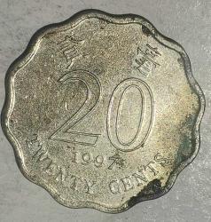 HONG KONG 1997  20 CENT