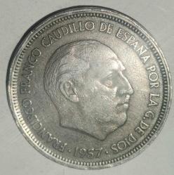 İSPANYA 1957 50 PESETA