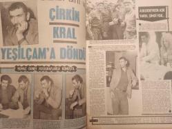 Pazar Haftalık Aktüalite Sinema Tiyatro Müzik ve Magazin Dergisi - 3 Nisan 1970 - Sayı:706 - Sevda Ferdağ - Oya Peri - Çirkin Kral Yılmaz Güney Yeşilçam'a döndü - Nami Dilbaz - Yılmaz Güney - Filiz Akın, Cüneyt Arkın ve Zuhal Aktan isimsiz filmde buluştular - FİLM Dergisi Metin Erksan, Halit Refiğ, Duygu Sağıroğlu'nu övüyor - Ahmet Mekin yeniden doğdu - Mine Mutlu - Osman Faruk Seden - Funda Gürçen - Figen Han - Asım Nipton - Gorbon Işıl Fayans Reklamı - Beşiktaşlı Yusuf şimdi de Gülsün Kamu'ya el koydu - Kamuran Ballı - Aynur Akarsu - Sevda Nur - Persil Deterjan Reklamı - TAT domates suyu reklamı - Nazan Şoray, Engin Çağlar ve Ötesi - Sevda Ferdağ evinde, Tamer Yiğit kışlada hep aynı şeyi söylüyorlar: ''Gel Tezkere Gel'' - Oya Peri şansızlıklara paydos Yeşilçam'a devam dedi - Doctor Renaud Krem Reklamı - Öztürk Serengil karımdan ayrılmaya niyetim yok diyor fotoğraf ve haberi - Tam Takım Dergi