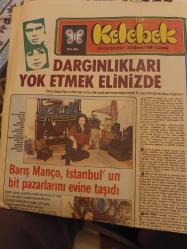 Kelebek Ev Gazetesi  Manşet sayfası - 23 Ekim 1981 Barış Manço, Behiye Aksoy ,John Derek