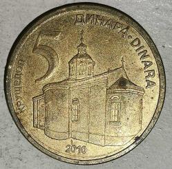 SIRBİSTAN  2010   5 DİNAR