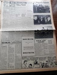 Vatan Gazetesi - 16 Nisan 1953 - Ahmet Emin Yalman Köşe Yazısı - Paramızın Kıymeti Değişmeyecektir - Hasan Polatkan Ferit Melen'in İthamlarına Cevap Verdi - Milli Tesanüt Birliği Toplantısı -  Kızıl Esirler Geri Dönmek İstemiyor -  Yaz Saatini Bu Sene De Unutmayalım - Güreşçilerimiz Antremana Başladı - Kadınlar Tekkesi Yazan Refik Halid Karay Yazı Dizisi - Doktor Tarık Zafer Tunaya Köşe Yazısı -  Aksaray'da Numune Pazarı Açılacak -  Güney Afrika'da Seçimler Başladı - Fotoğraflarla Haberler - Paralel Plastik Müzik - Kremlin'in Yeni Hükümdarı Georgie Malenkov Yazan Albay İlya Molin Yazı Dizisi - Akbank'ın Beşiktaş Ajansı Açıldı - Macera Bu Akşam Başlıyor Yazan Robert Collard Yazı Dizisi - Öğretim Eğitim gençlik - Güreşçi Osman Kambur Ve Tevfik Yüce Antremanda - Ankara Demirspor Futbolcuları Avrupa Turnesine Çıkıyor - Radyolin Diş Macunu - Arı Bisküvileri - Sana Nebati Margarin - Derman Ağrı Kesici - Türkiye İş Bankası - Altemur Kılıç İran'dan Geliyor - Güzin Erişken Müşahede Altında