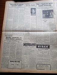 Vatan Gazetesi - 15 Nisan 1953 - Ahmet Emin Yalman Köşe Yazısı - Almanya İle Ticaret Görüşmeleri Başlıyor - Savcılık Güzin Erişken'i Bakırköy Hastanesinden Çıkarttı - Altemur Kılıç Tahran'dan Bildiriyor İran Şahı Tarafından Kabul Edildim - Tahran'da Nümayişler Oldu - Hasta Esirler Kuzey Kore'den Hareket Etti - Kadınlar Tekkesi Yazan Refik Halid Karay Yazı Dizisi - Subay Terfi Kanunu - Bakırköy Ve Eyüp'te Ucuz Ev Yaptırılacak - Şehir Tiyatrosu İçin Yeni Bir Talimatname Hazırlandı - Madalya Alacak Kore Kahramanları - Sovyetler'in Petrol Siyaseti Nedir - Profesör Cemil Topuzlu'nun Meslek Hayatına Ait Hatıralar Yazan İhsan Ada Yazı Dizisi - Kibar Tuvalet Sabunu - Macera Bu Akşam Başlıyor Yazan Robert Collard Yazı Dizisi - Atatürk Heykeli Karşılaşmaları - Pazar Günü Fenerbahçe İle Galatasaray Karşılaşıyor - Borsa - Good Year Lastikleri - Arı Unları