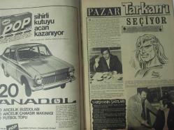 Pazar Haftalık Aktüalite Sinema Tiyatro Müzik ve Magazin Dergisi - 9 Mayıs 1969 - Sayı:659 - Gülsüm Kamu - POP Sabun Reklamı - Tarkan seçiliyor - Sezgin Burak - Yılmaz Duru - Yıldız Örgüleri reklamı - Ayşe Şasa - Atıf Yılmaz - Gani Turanlı - Cüneyt Arkın - Fatma Girik - Hayati Hamzaoğlu - Reha Yurdakul - Mümtaz Ener - Hüseyin Baradan - İzzet Günay - Enver Dönmez - Tugay Toksöz - Cenk Er - Atıf Kaptan - Hakkı Haktan - Bilal İnci - Pervin Par - Meral Küçükerol - Sedef İnci - Ayton Sert - Aynur Akarsu - Memduh Ünsal - Yılmaz Duru - Semra Sar Yeşilçam'a döndü - Her şey sinema için - Fatma Girik'in pabucu dama atıldı - Eva Bender - Aynur Akarsu- Haftanın Film Fotoromanı - ''Aysel'' Bataklı Damın Kızı - POND's Krem Reklamı - Filiz Akın Londra'ya uçtu - Necdet Tosun - İlker İnanoğlu - Necdet Tosun - Gülsüm Kamu hayatını yaşıyor - Claudie Cardinale - Cüneyt arkın - Cihangir Gaffari - Öztürk Serengil - Zeki Müren fotoğraf ve haberi - Tam Takım Dergi