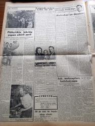 Vatan Gazetesi - 9 Nisan 1953 - Ahmet Emin Yalman Köşe Yazısı - Dumlupınar Denizaltısının Yeri Bulundu - Kabinenin Yeni Azaları Belli Oldu - Fethi Çelikbaş - Celal Yardımcı - Emin Kalafat - Dünkü Sis Vapur Seferlerini Aksattı - İran'dan Türkiye'ye Sokulmak İstenen Muzır Kitaplar - Birleşmiş Milletlerde Silahsızlanma Meselesi - Kira Kanunu Müzakeresi Devam Ediyor- Yenice Felâketzedelerine Kredi Açılacak - Kadınlar Tekkesi Yazan Refik Halid Karay Yazı Dizisi - İran Şahı Doktor Musaddık'a Cevap Verdi - Hoş Memo Karikatür - Penisilin'in Mucidi Doktor Fleming Evlendi - İkinci Sultan Hamit 10 Sene Hapse Mahkum Oldu - Kremlin'in Yeni Hükümdarı Georgie Malenkov Yazan Albay İlya Molin Yazı Dizisi - Plakçılıkta İnkılap Yapan Sihirli Şerit - Profesör Cemil Topuzlu'ya Fahri Ordinaryüs Profesörlük Unvanı Verdi -   Küçük Dahi Viyolonist Attila Aydıntan - Macera Bu Akşam Başlıyor Yazan Robert Collard Yazı Dizisi - Türk Devrim Ocakları Büyük Kurultayı - Yugoslavya'nın Sarajevo Takımı Geliyor