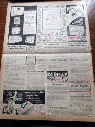 Vatan Gazetesi - 9 Nisan 1953 - Ahmet Emin Yalman Köşe Yazısı - Dumlupınar Denizaltısının Yeri Bulundu - Kabinenin Yeni Azaları Belli Oldu - Fethi Çelikbaş - Celal Yardımcı - Emin Kalafat - Dünkü Sis Vapur Seferlerini Aksattı - İran'dan Türkiye'ye Sokulmak İstenen Muzır Kitaplar - Birleşmiş Milletlerde Silahsızlanma Meselesi - Kira Kanunu Müzakeresi Devam Ediyor- Yenice Felâketzedelerine Kredi Açılacak - Kadınlar Tekkesi Yazan Refik Halid Karay Yazı Dizisi - İran Şahı Doktor Musaddık'a Cevap Verdi - Hoş Memo Karikatür - Penisilin'in Mucidi Doktor Fleming Evlendi - İkinci Sultan Hamit 10 Sene Hapse Mahkum Oldu - Kremlin'in Yeni Hükümdarı Georgie Malenkov Yazan Albay İlya Molin Yazı Dizisi - Plakçılıkta İnkılap Yapan Sihirli Şerit - Profesör Cemil Topuzlu'ya Fahri Ordinaryüs Profesörlük Unvanı Verdi -   Küçük Dahi Viyolonist Attila Aydıntan - Macera Bu Akşam Başlıyor Yazan Robert Collard Yazı Dizisi - Türk Devrim Ocakları Büyük Kurultayı - Yugoslavya'nın Sarajevo Takımı Geliyor