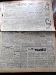 Vatan Gazetesi - 11 Şubat 1953 - Manevi Kanserler Yazan Ahmet Emin Yalman Köşe Yazısı - İsmet İnönü Çankaya'ya Davet Edildi - İdil Biret Paris'te Başarı Kazandı - Amerika Çin'i Abluka İçin Karar Vermedi - Fetih Derneği İdare Kurulu Dün Seçildi - Çukurovada Seller Çok Hasar Yaptı - Eğitim Bakanı Tevfik İleri Zor Durumda - Hollanda'da Su Baskını Felâketi 300 Milyon Dolara Mal Oldu -  İstanbul'da Büyük Bir Metro Yapılacak - Kadınlar Tekkesi Yazan Refik Halid Karay Yazı Dizisi - Şehir Tiyatrosunun Bugünkü Haline Müsaade Edilmeyecek - Enternasyonal Demokratik Kadınlar Federasyonu İsimli Yayın Yurda Girmesi Yasaklandı - Bir Kabile Reisi Kulübesine Süs İçin Kayınpederini Kesti - Borsa - Piyangodan Kazandıkları Parayı Ne Yaptılar Yazan Fasih İnal Yazı Dizisi - Habeş Güneşi Yazan Jean D'esme Yazı Dizisi - Futbol Federasyonu Beşiktaş Fenerbahçe Maçı Hakemleri Hakkında Tahkikat Açtı - Galatasaray Kasımpaşa Maçı Hakemi Feridun Kılıç - Fenerbahçe Vefa Maçı Hakemi Tarık Özerengin - Star Traş Bıçağı
