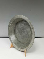 Antika Osmanlı Yazılı Kırlangıç Geçme Bakır Tabak