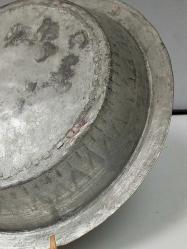 Antika Osmanlı Yazılı Kırlangıç Geçme Bakır Tabak