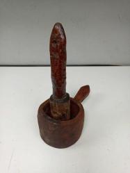 Antika Osmanlı Yekpare Ahşap Dövecek - Havan