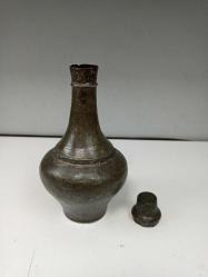 Antika Osmanlı Nadir Bardak Kapaklı Bakır Başucu Sürahisi