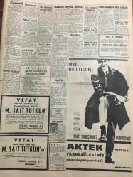 HÜRRİYET GAZETESİ 26 KASIM 1967 YIL :20 SAYI :7034---Yunanistan Kıbrıs ta ki Askerini Geri Çekmeyi Kabul Etti ---Ege semaları  harp harp sesleriyle  inledi ----Türkiye ye harp malzemesi getiren iki Amerikan şilebine Yunanlılar  Pire de el koydu ---Türk Ortodoks Patrikhanesi Türkiye yi  Desteklediklerini  Açıkladı ---CKMP liler Türkeş e Başbuğ Başbuğ diye tezahürat  yaptı ----Komandolar Mersin de Gemilere Bindirildi ----Sınav yönetmeliği yabancı okullar isterse uygulayacak ---Güneş hakkında yeni bilgi veren  fotoğraflar çekildi --Türkiye -İran --Fenerbahçe -İskenderun Galatasaray -Vefa Oynuyor --Harriman Amerika nın Kıbrıs  sorununda  taraf tutmadığını ileri sürdü ---Er Film Berker İnanoğlu 1968 Yılı Süper Prodüksiyonu Sunmakla Şeref Duyar --Ayhan Işık Filiz Akın : Erikler Çiçek Açtı ---Yılmaz Güney ,Hülya Koçyiğit :Dağlar Delisi --Ayhan Işık Selda Alkor : Ayhan Işık Sevda Günü : Hesap Günü ---Er filmin 1967 yılı Prodüksiyonu  : 1 -Gecelerin Kralı ,2-Ölüm Saati ,3-Affet Beni ,--