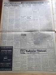 Vatan Gazetesi - 2 Mart 1953 - Millet Partisinin İstikbali Yazan Ahmet Emin Yalman Köşe Yazısı - İran'da Durum Çok Vahim - Nato'da Büyük Bir Tatbikat Yapılacak - Yeni Bir Sıtma İlacı - Yunan Ve Yugoslav Dış Bakanları İstanbul'da - Kore Savaşı 30 Yıl Sürebilir - Balkan Andlaşması İçin Borba'nın Bir Yazısı - Suriye Sınırında Kaçakçılarla Çarpışma Oldu - Kadınlar Tekkesi Yazan Refik Halid Karay Yazı Dizisi - Kadıköy İskelesi Gişeleri Soyuldu - Komünist Çin'de Seçimler Yapılacak - Mısır'da Bir Komünist Teşekkülü Meydana Çıkarıldı - Schröder Liliom Temsilini Övdü - Uzakdoğu'dan Hakikatler Ve Masallar Yazan Altemur Kılıç Yazı Dizisi - Yazar Dernekleri - Meksika Yazan Leyla Kara Yazı Dizisi - Macera Bu Akşam Başlıyor Yazan Robert Collard Yazı Dizisi - Amerika'dan Vatan'a Yazan Sara Ertuğrul Yazı Dizisi - Puro Tuvalet Sabunu - Beşiktaş Ankara Garnizon Takımını 5 3 Yendi - Dünya Ordulararası Futbol Şampiyonası - İngiltere Kral Kupas Maçları - Ordu'da Stadyum İnşaatı
