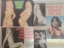 Pazar Haftalık Aktüalite Sinema Tiyatro Müzik ve Magazin Dergisi - 1976 Yılı - Sayı:1047 - Piraye Uzun - Prenses Banu - Türkan Şoray ''Deprem'' filmiyle Tahran Film Şenliğine katılacak - Ayla Akıncı - Tuncay Erana - Filiz Akın Avrupa diye bu kez gizlice Alanya'ya kadar gitti - Seyhan Gümüş çiftçinin kızı ''hem aşk, hem film'' diyor - Romalı Perihan, kendini Avrupalı artistlerden de büyük görmeye başladı: ''Raquel Welch de kimmiş!'' - Ayla Algan çocuğunu büyütüyor - ''Annelik rol yapmaktan daha zor'' - Deniz Erkanat: ''İzmir'de bana oyun oynadılar'' diyor - Fatma Girik ağır basınca ''kadın hamlet'' filmi ''intikam meleği'' oldu - Perihan Ateş'in Almanya'daki gizli nişanlısı ortaya çıktı - Seher Şeniz dansözlerin tümüne meydan okudu - Nesrin Topkapı - Alev Altın İzmir'de şarkı söylemek isterken kendini pavyonda buldu - Alev Sezer - Şeyda Senem - Ceyda Karahan - Tülin Yaprak - Müjde Ar da şarkıcılığa ''evet'' dedi - Kocasından ayrılan Gülay Alp, ortaya çıktı - Gülay Alp - Tam Takım Dergi