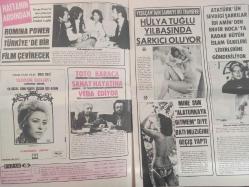Pazar Haftalık Aktüalite Sinema Tiyatro Müzik ve Magazin Dergisi - 1976 Yılı - Sayı:1052 - Feri Cansel - Melek Görgün - Tyrene Power'in seks yıldızı kızı şarkıcı kocasıyla İstanbul'a geldi - Romina Power Türkiye'de bir film çevirecek - Toto Karaca sanat hayatına verda ediyor - Hülya Tuğlu yılbaşında şarkıcı oluyor - Mine Sun ''Alaturkaya gitmem'' diye batı müziğine geçiş yaptı - Müşerref Tezcan'ın büyük jesti - Hale Soygazi şarkıcılıktan Ahmet Özhan için vazgeçti - sevda Karaca bu yıl sinemaya hız verdi - Feri Cansel ikinci kez hamile kaldı - Müjde Ar eski eşini dilinden düşürmüyor - Samim Değer - Orhan Elmas - Serdar Gökhan - Mine Mutlu evliliğin eşiğinden geri döndü - Ünal Çulha - Gamze Öz ve Turgay Oylum dört yıllık nişanlılık dönemi sonunda evlilik kararı aldılar - Hüseyin Oylum - Nişanlısı Yonca Yücel'i İtalya'dan getirdikten hemen sonra nişanı bozdu - Ali Rıza Binboğa ile aşkları Başkent'te de devam ediyor - Kayıp Fatma Belgen- Melek Görgün - Nina Carter - Tam Takım Dergi