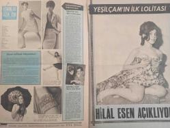 Pazar Haftalık Aktüalite Sinema Tiyatro Müzik ve Magazin Dergisi - 20 Mayıs 1967 - Sayı:556 - Yelda Gürani - İrfan Ünal - Metin Erksan - Türkan Şoray kanunu için ne dediler - Ertem Eğilmez - ORhan Elmas - Yücel Hekimoğlu - Ayhan Işık - Esen Püsküllü iki ayda 8 kilo verdi - Nevin Nuray esmer oldu - Doğan Gürün - Semiramis Pekkan - Kemal Öncü - Erkut Taçkın-  ''Aşk bu olsa gerek'' - Çolpan İlhan - Sadri Alışık'ın falına bakıyor - Hanımlar Sizin İçin - Zeynep Berk - Sadri Alışık, Çolpan İlhan'ın falına bakıyor - Yeşilçam'ın ilk lolitası Hilal Esen açıklıyor - Nilüfer Koçyiğit ''Havva cennetten ben de okuldan kovuldum'' diyor fotoğraf ve haberi - Dergi Tam Değildir Sadece 16 Sayfası Mevcuttur