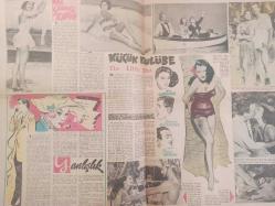 Pazar Haftalık Aktüalite Sinema Tiyatro Müzik ve Magazin Dergisi - 27 Temmuz 1958 - Sayı:96 - Eleanor PArker - Şundan Bundan - Pazar fantazileri - Yalçın Kaya - Geçim Dünyası - Kibar Hırsız ve İğreti Surat çizgi romanları - Müzik Kulübü - Fontane Sisters - Baş başa - Film Dünyasında ne var ne yok? - Olmaz, Olmaz! - Kurbağa Lokantası - Değiştireceğim demez mi - Genç Kız Kalbi ve Uçan Adam Çizgi Romanları - Düşes Uslandı - Sylvia Morelle - Olgun musunuz? - Yaz güneş kadın - Küçük kulübü - Yanlışlık - Ava Gardner - Stewart Granger - David Niven - Kazazedeler - James Dean'e özenmiş - Kadınlarla başbaşa - Zeynep Berk - Güzelliğiniz için - Çiki o aşkı arıyordu - Elenora Meherin - Cathia Caro - Hemingway inzivada - Fıkraları - Vakvaka Kardeş Çizgi Romanı - Bir Tadımlık - Biliyor musunuz? - Bilmece, Bulmaca, Eğlence - Kazaları Önleyin - Sinema Aktüalite - Anita Ekberg-  Liz Taylor - Claudia Cardinale fotoğraf ve haberi - Tam Takım Dergi