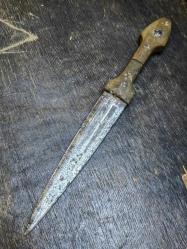 KAMA, ÇERKEZ KUŞAK KAMASI.  Tamamen Orijinâl KEMİK SAPLI Osmanlı   DÖNEMİ  KAMA..21 CM. NAMLU 12 CM..